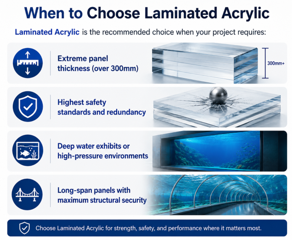 When to Choose Laminated Acrylic متى تختار الأكريليك الرقائقي